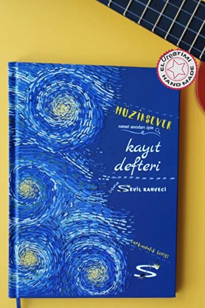 Uretti - Jurnal de muzică realizat manual Sevil 1505 - Caiet de cântece cu design special pentru iubitorii de muzică