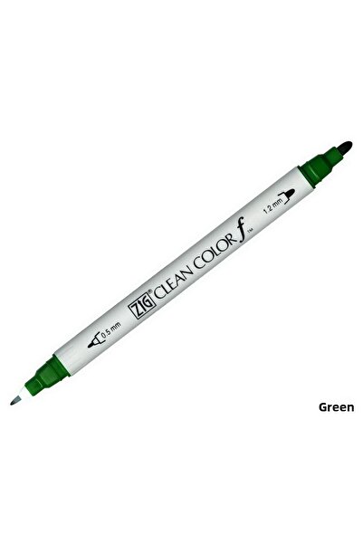 Zig Clean Color F Tcs-6000t 040 Green Double Sided Pen