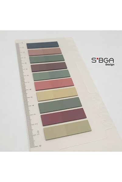 sibga tasarım Transparent Colored Post-It Note Paper - 200 Sheets Bookmark Sticker