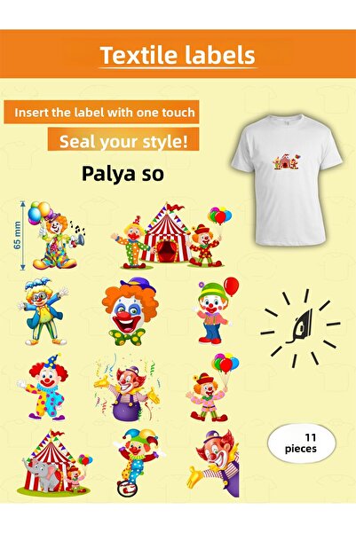 AGG Reklam مجموعة ملصقات ملابس المهرج المكونة من 11 قطعة