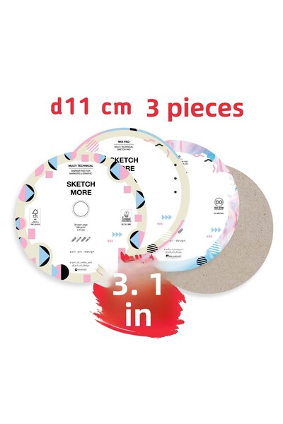 Poli Art Design مجموعة ألبومات دائرية 3 في 1 سوبر كومبو D11 سم (ألوان مائية، ...