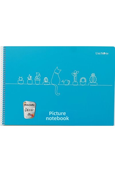 Çınar Caiet pentru pictură 24cm*34cm 25 Copertă din plastic Turcoaz