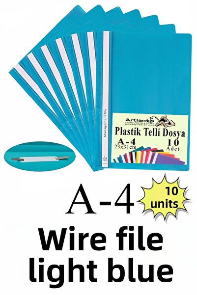 Artlantis Wire File Plastic A4 10 pcs 1 Pack Compatible with Bag Files Econom...