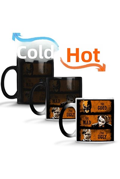 Baskı Dükkanı The Good The Mad The Ugly Batman And Joker Magic Mug Cup Porcelain
