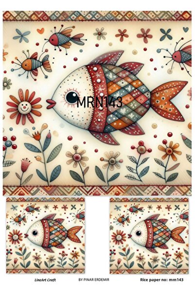 LİNEART Marine Series Mrn143 - 30*42 cm Brass Decopage