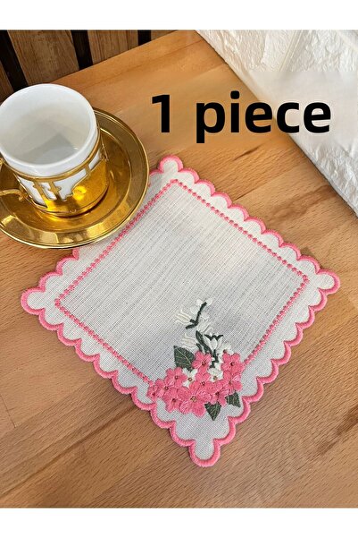 Nakışkonsept قطعة واحدة من منديل الكوكتيل المطرز بنمط فرع الربيع