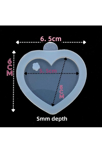 epoksikalipmarketi Epoxy Silicone Mold / Single Heart Mold