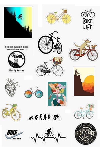 Major Selection Bicicletă - Set de 17 autocolante cu design special imprimat ...
