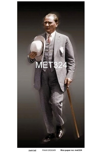 LİNEART Brass Decopage Paper La-met324