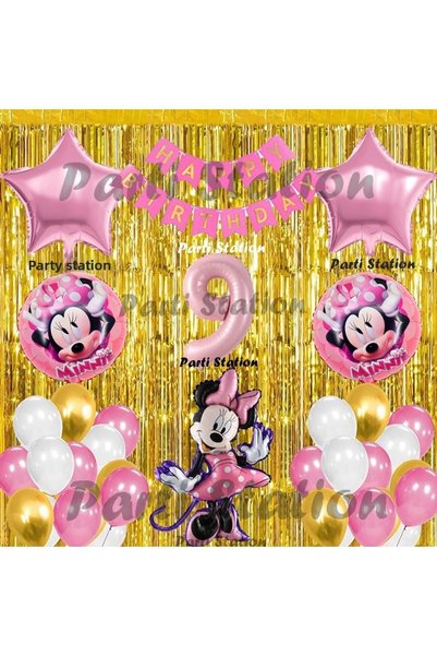 Parti Station Minnie Mouse Balloon Set 9 Years Old Minnie Mouse Concept Birth...