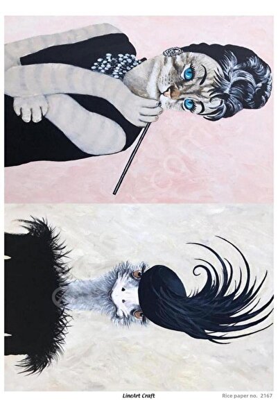 ehobici Lineart Brass Decopage Paper Model - 2167