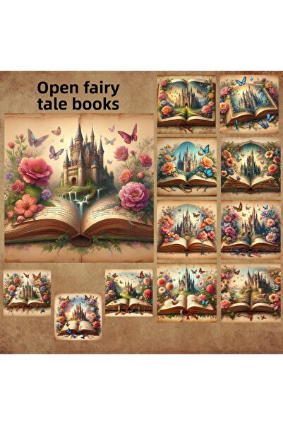 Pink Swan Craft Carte de basme vintage în aer liber 12 buc - Scrapbook Bullet...