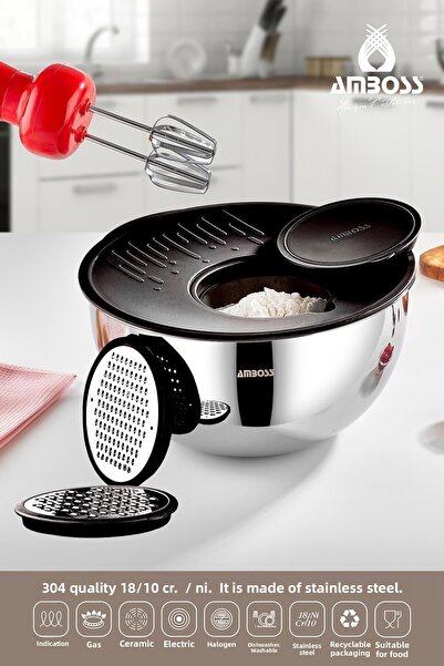 Amboss Trend 13 Piece Induction-Based Stainless Steel Pot Set & Mixing Multi-Purpose Bowl Set