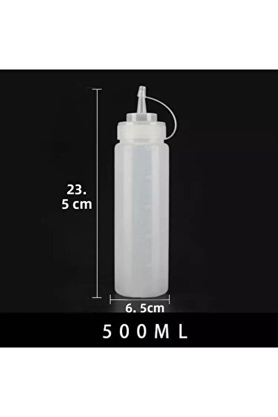 Choice 500ml 500 ML Plastic Pointed Mouth Squeeze Type Sauce Bottle Made Envi...