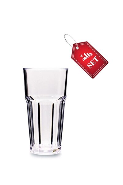 HUBBYCHEF زجاج غير قابل للكسر، زجاج بحري للمشروبات الغازية، مجموعة من 4 قطع