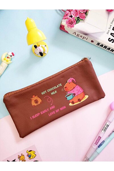 Sabrina Koza Capybara Capibara Capibara Cute Animal Sweet Synthetic Leather M...