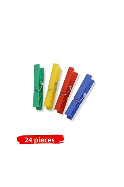 Metler أوتاد غسيل كلاسيكية، أوتاد غسيل لا تترك أثرًا، 24 قطعة