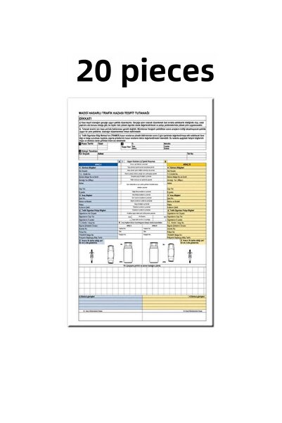 Dağtaş Kırtasiye Otokopili Accident Damage Detection Manual 20 Pieces