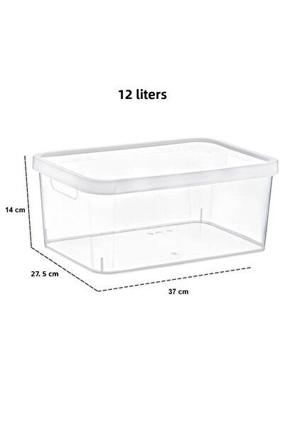 Smartware ستافي صندوق شفاف متعدد الأغراض 12 لتر