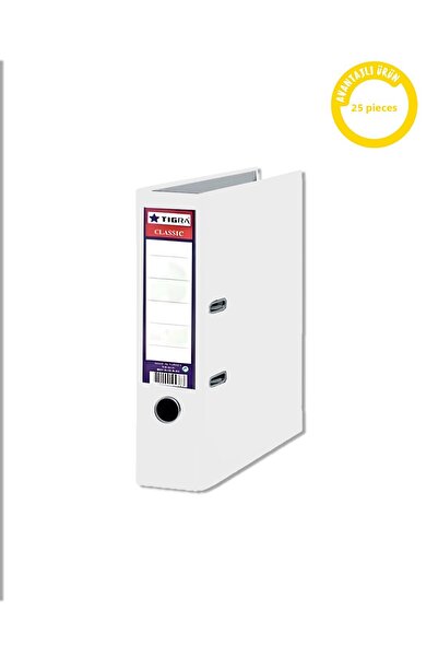 Tigra Κλασικός φάκελος από πλαστικό φάκελο 25 τεμαχίων Λευκός φάκελος γραφείου