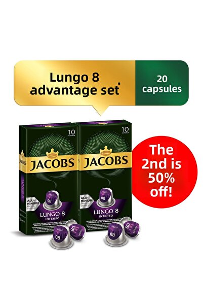 Jacobs كبسولة لونغو 8 مكثفة - 2 قطعة 2%50