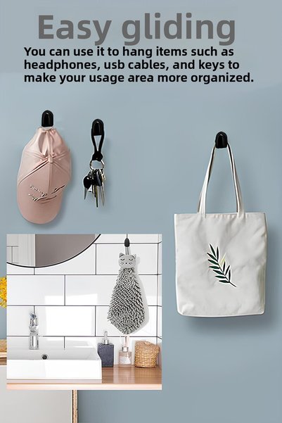 CARNIVAL LAND Kitchen Accessory Item Holder Organizer Adhesive Home Office Furniture Hanger Keychain Hook 10 Pieces