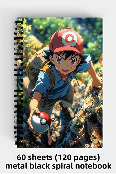 Anime Marketi Pokemon Design A5 Spiral Hard Cover Notebook 120 Sheets