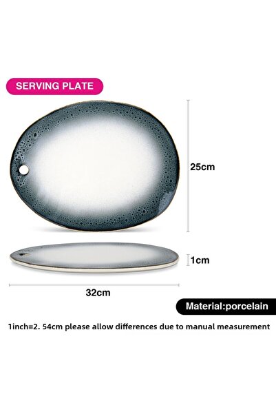 Fissman 1-Piece Serving Plate Galactica Series 32cm Porcelain