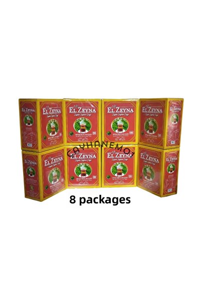 El Zeyna شاي سيلان أسود شاي بارود (شاي سيلان أسود) 450 جرام × 8 عبوات