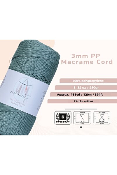 Makromecity Premium 250 γρ 3mm Πολυεστερικό Καραβόσφαιρο Χρώμα Σμαραγδί 120 Μ Σουπλά Σχοινί και Κλωστή Τσαντών