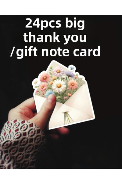 Hiras Dizayn 24 bucăți de dimensiuni mari, cu model de margarete, felicitări ...