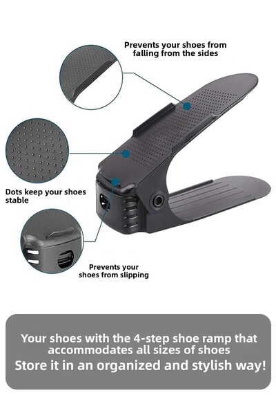 Meleni Home Set de 10 rampe reglabile pentru încălțăminte - Organizator de încălțăminte pentru dulap