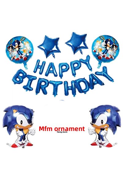 MFM Set de baloane din folie Sonic la mulți ani
