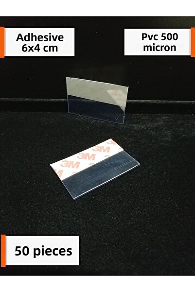 Şeffaf Etiket 50 buc. Suport pentru etichete din PVC 6x4cm Suport pentru etic...