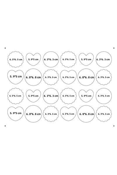 Milim Matbaa 6 Models Made with Love Sticker - 120 Pieces