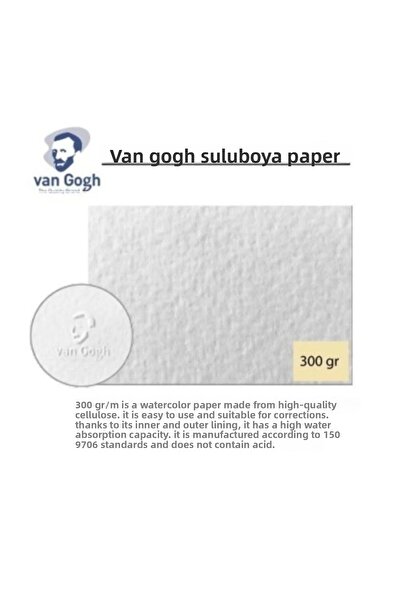 Van Gogh Water Color Paper Green 300 Gr 35x50 Cm10 Pieces
