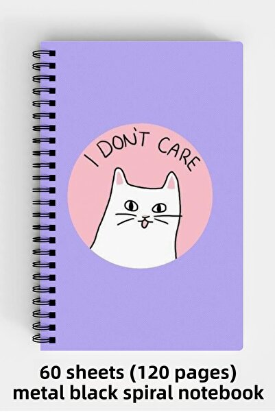 Anime Marketi دفتر ملاحظات ذو غلاف صلب بتصميم I Don't Care مقاس A5 مكون من 12...