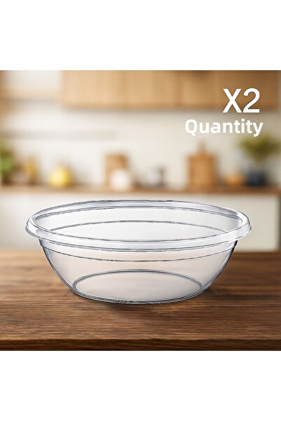 Metler وعاء شفاف رقم 4 من رويالكس 10 لتر - خلط وتخزين بلاستيك متين 2 قطعة