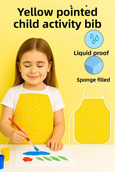 Morlay Παιδική ποδιά δραστηριότητας – Ποδιά ζωγραφικής δραστηριότητας νηπιαγωγείου με σφουγγάρι αδιάβροχο για ηλικίες 2-8