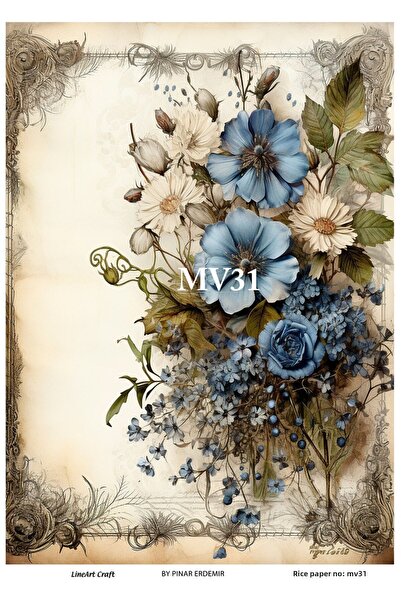 LİNEART LineArt Brass Decopage Paper LA-MV31