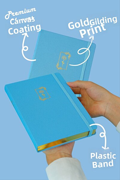 Victoria's Journals 96 Sheets A5 Bujo Linen Notebook - 160 Gr. Dotted