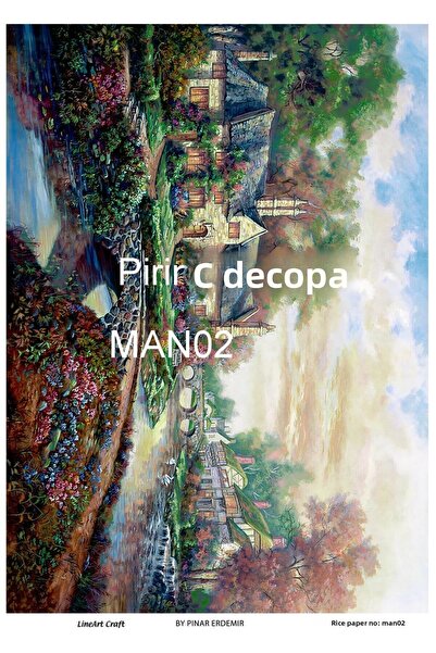 LİNEART ورق ديكوباج نحاسي Lineart رقم: MAN02- 29x42 سم