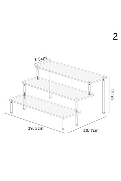 Choice حامل عرض أكريليك مكون من 2 1-4 طبقات، رف عرض متين لدمية الكب كيك والعط...