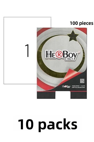 Herboy 10 عبوات من ملصقات الليزر HB-1000 210 × 297 مم (ملصق A4) 100 قطعة