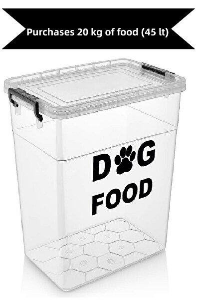 DEEMBRO 20kg Food Takes Large Size Bpa Free Dog Food Storage Container with Clear Lid