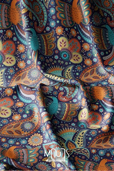 Moud's نسيج من جلد الغزال - نمط فينيكس وطباعة رقمية، 155 سم Kms-09