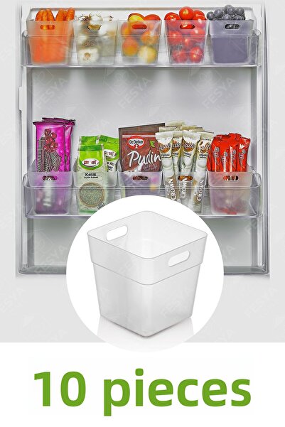 Fesya Home DODU 10 قطع منظم داخل باب الثلاجة منظم داخل الثلاجة