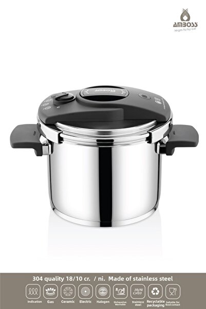 Amboss Enio Matik Stainless Steel 22 Cm 8 Lt Pressure Cooker