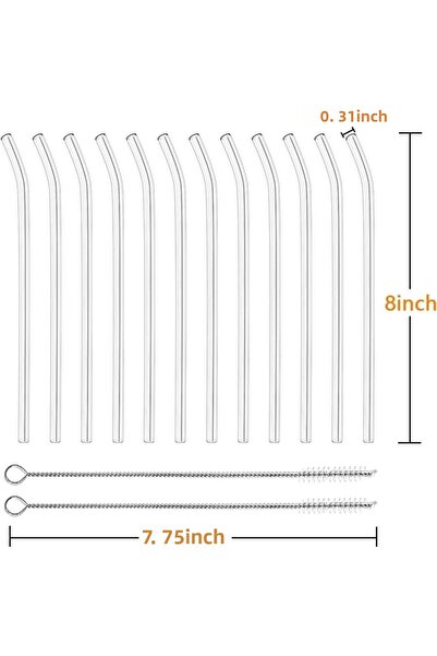 Yenigeldi (1 Pcs Pipet Type) 12 Reusable Glass Pipettes and 2 Cleaning Brushes