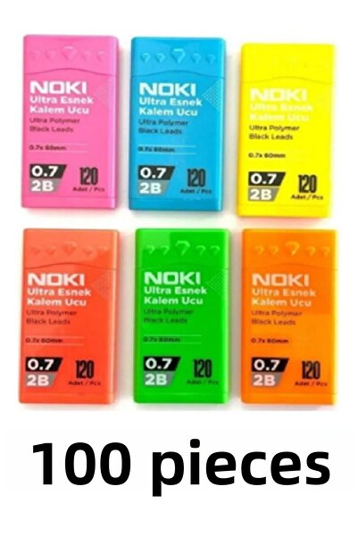 Noki 100 Pcs Min Versatil Pen Tip 2B 0.7 60 mm 120 Li Tube